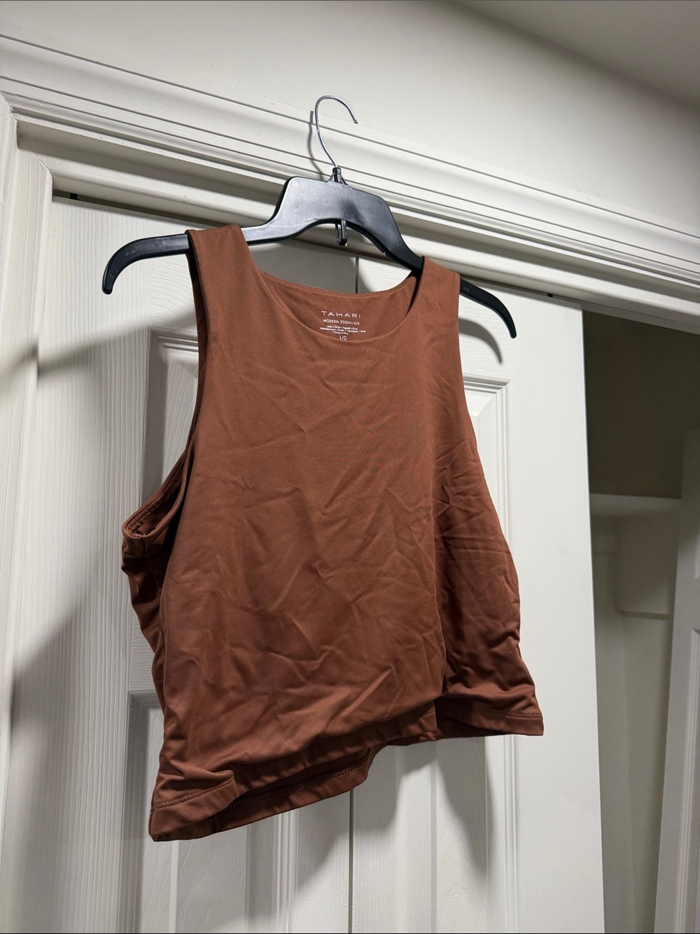 Tahari Rust Brown Cropped Tank Top